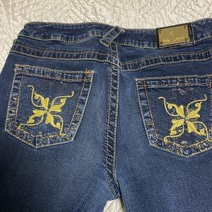 Baby Phat Y2K Dark Distressed Vintage Jeans SIZE 11 juniors